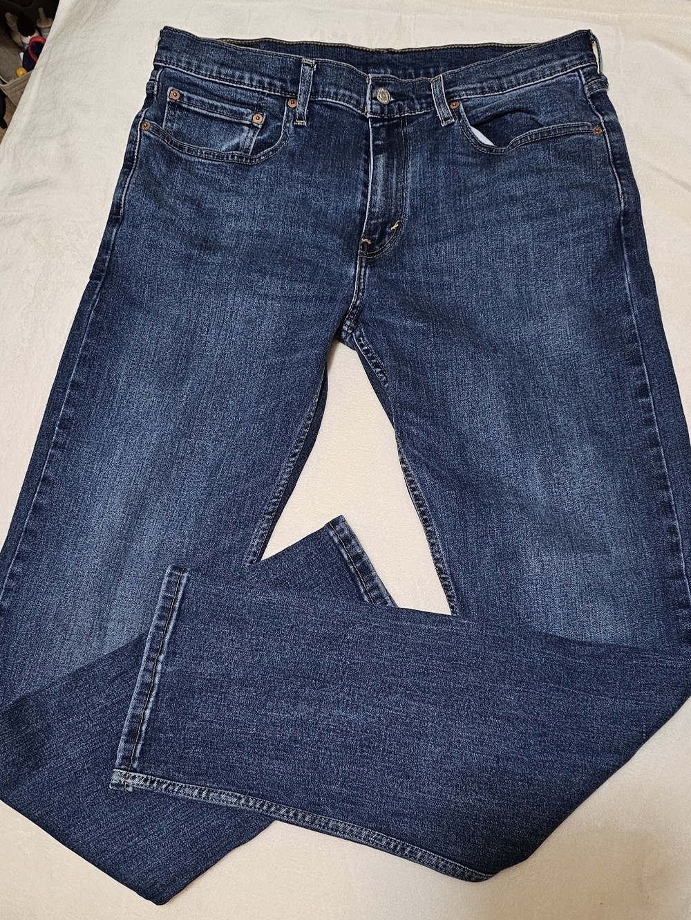 Size 34x34 Levi's Men's Straight Fit Dark Blue Jeans